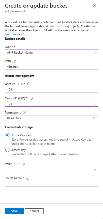 Create a bucket menu (Microsoft Learn)