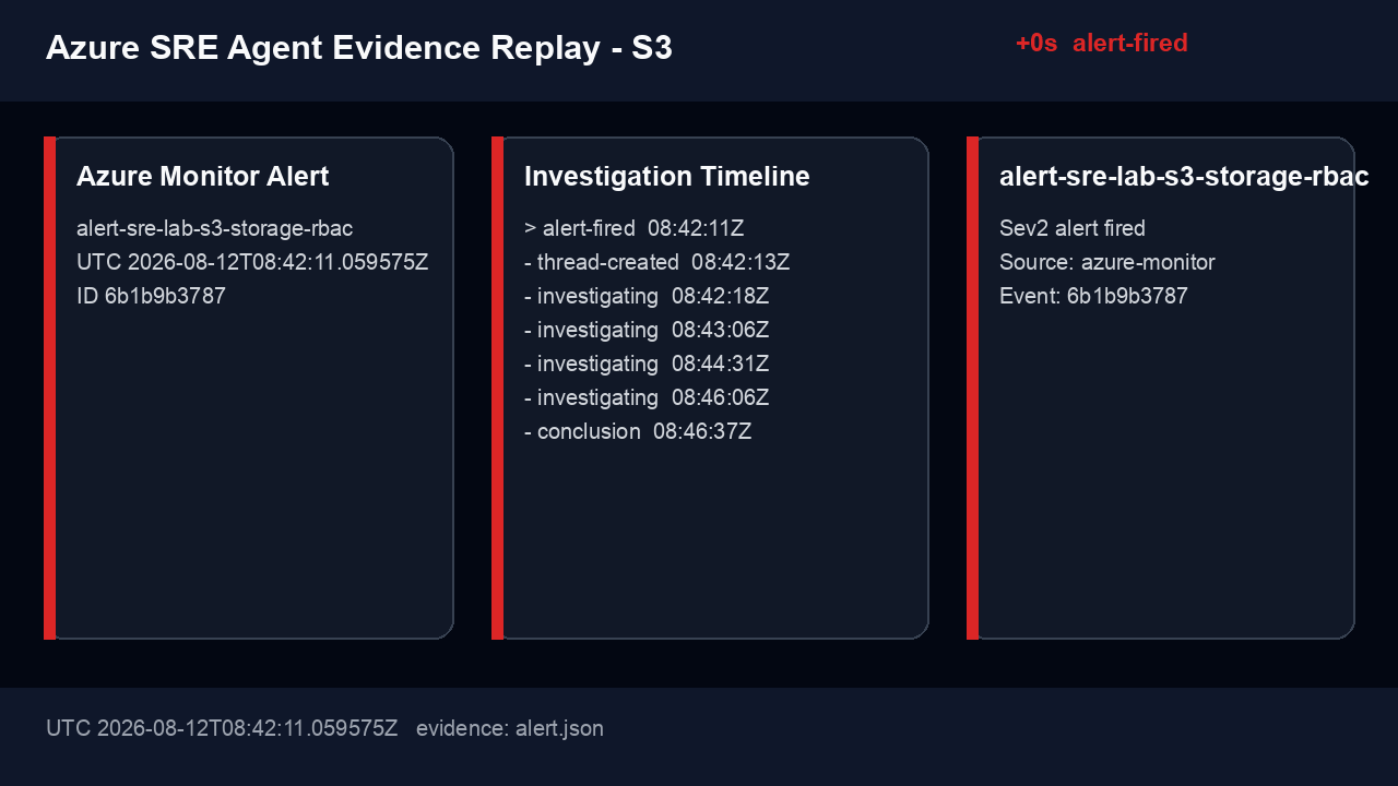S3 SRE Agent investigation